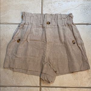 TOPSHOP linen shorts